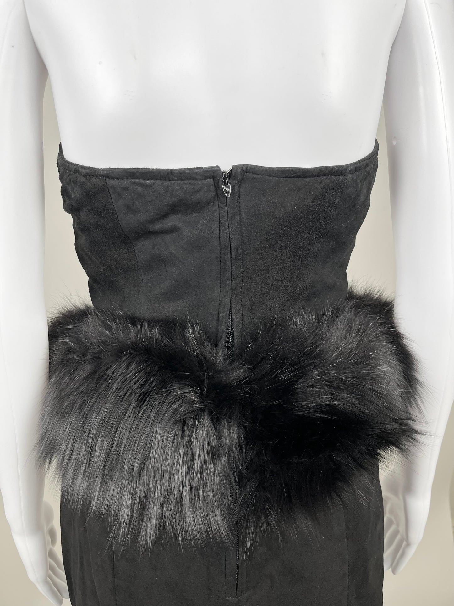 1980’s Suede & Fox Fur Dress